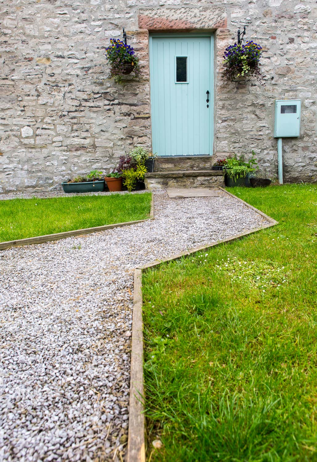 The front door of The Old Barn B&B